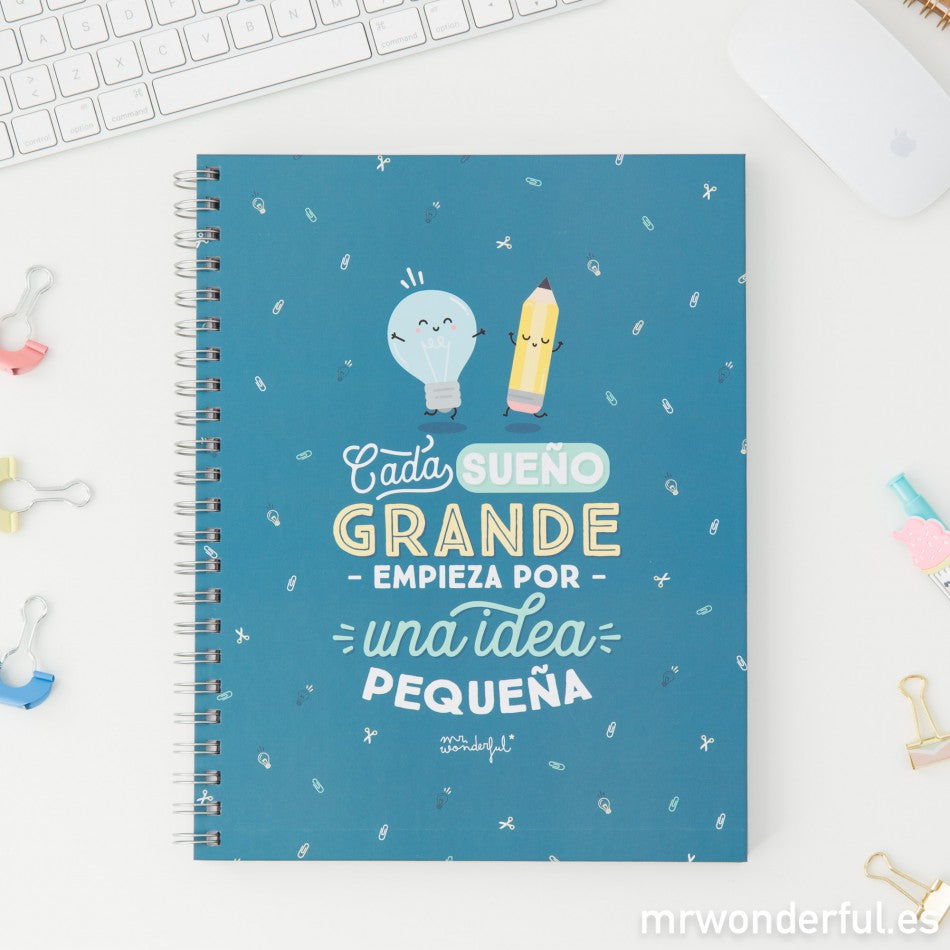 Libreta grande - Cada sueño grande empieza por una idea pequeña