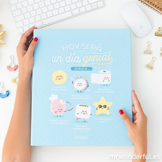 Carpeta archivadora - Hoy será un día genial porque…