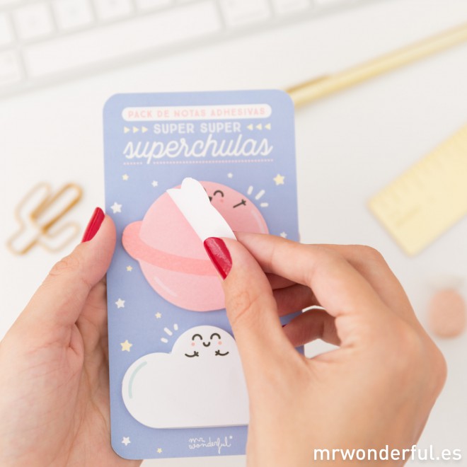 Notas adhesivas super super superchulas