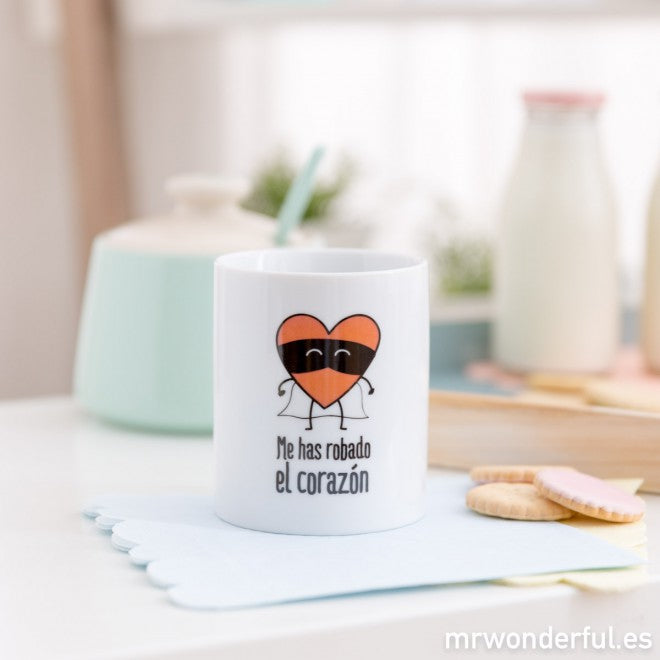 Taza "Me has robado el corazón"