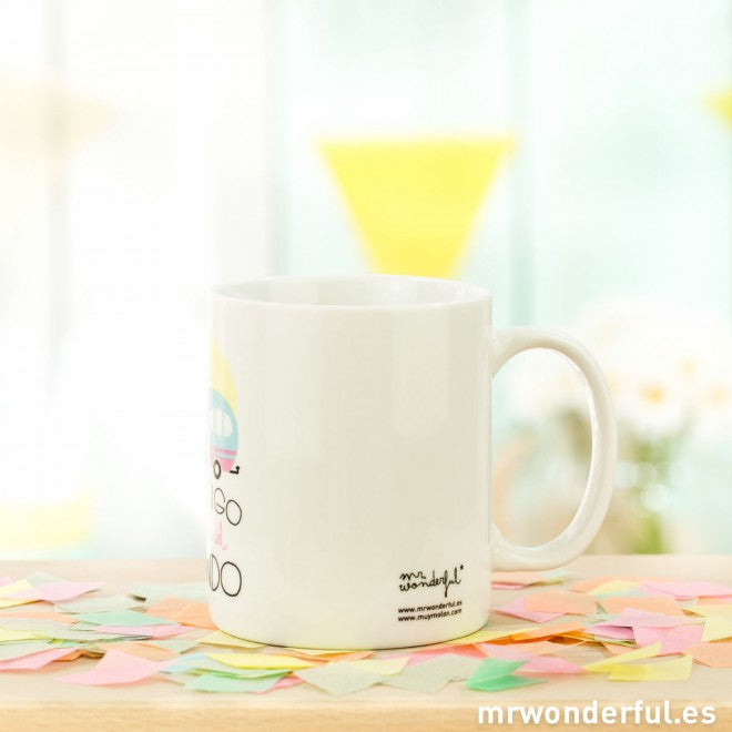 Taza "Contigo al fin del mundo"